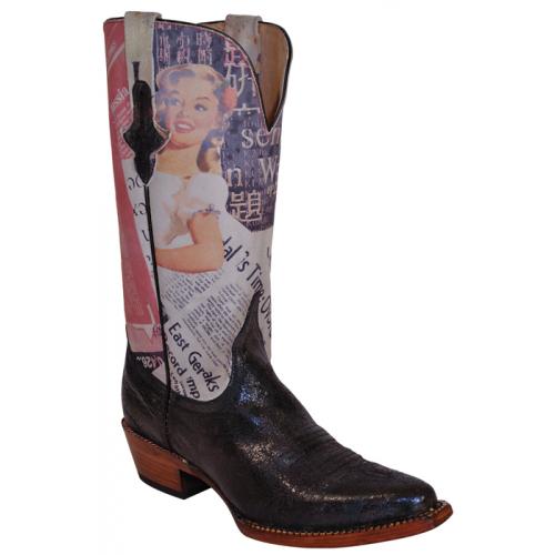 Ferrini Ladies 81061-04 Black Genuine Cowhide Boots